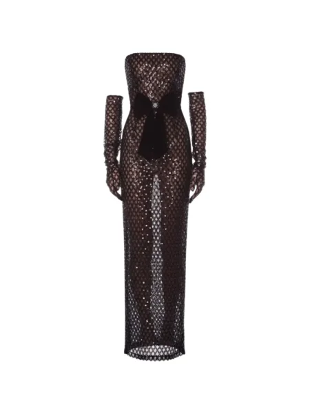 Maksi sukienka maxi Bronx And Banco garniturowa czarna