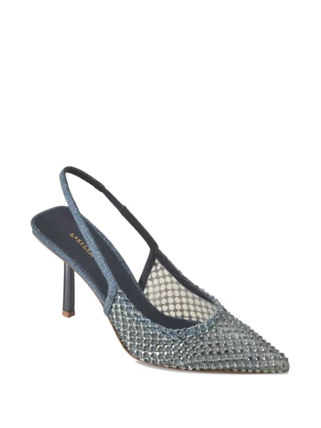 Pantofi cu toc Le Silla de cristal albastru