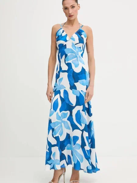 Morgan rochie maxi evazați RSEA.F albastru