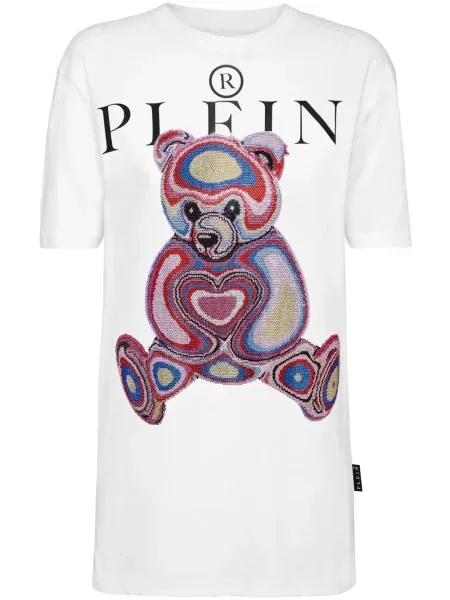Tricou Philipp Plein cu imagine alb