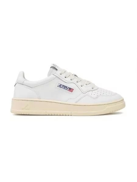 Sneakers Autry Medalist Low Man Leat/ Leat Wht/ Wht EUR 41 białe