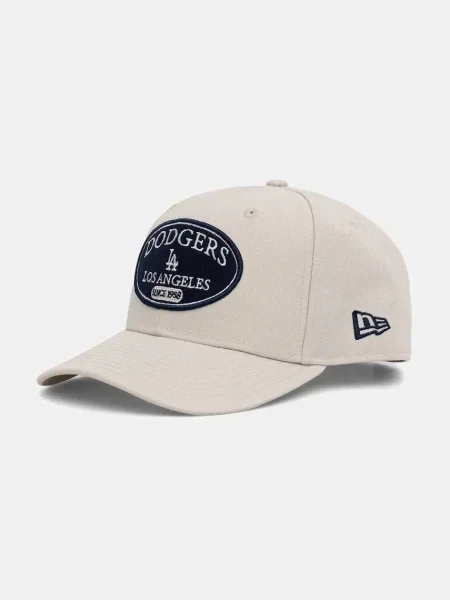 Шапка New Era Los Angeles Dodgers Stretch Snap Patch Cap Stone Universal бежово