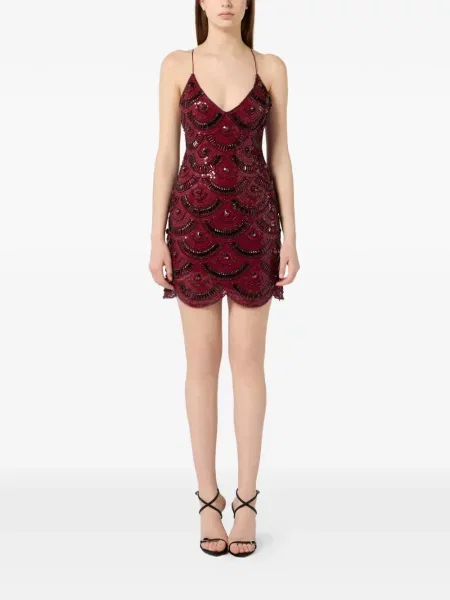 Rochie mini Philipp Plein cu paiete roșu