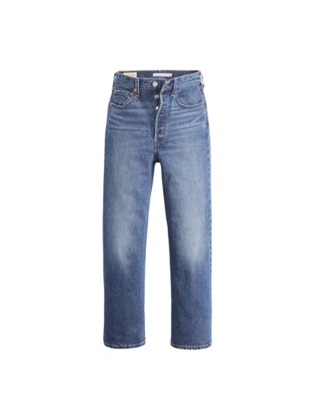 Kostka szerokie proste jeansy Levi's niebieskie