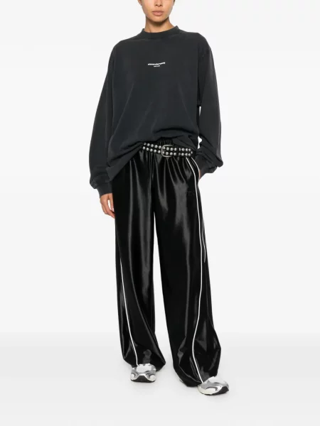 Lung tricou Alexander Wang cu imagine negru