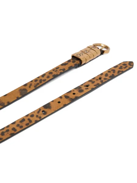 Curea Pinko cu imagine cu imprimeu animal print maro