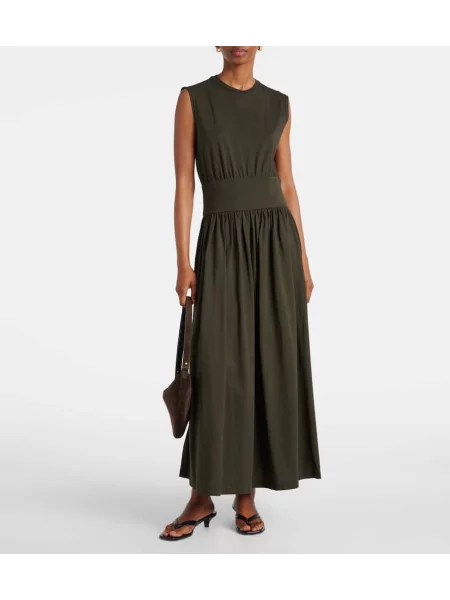 Rochie maxi Toteme din jerseu de costum maro