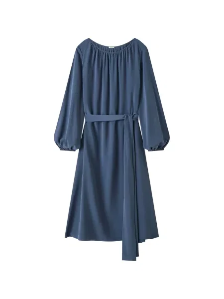 Rochie midi Joseph de mătase albastru