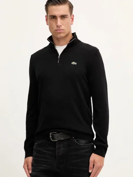 Lacoste pulover barbati cu turtleneck negru