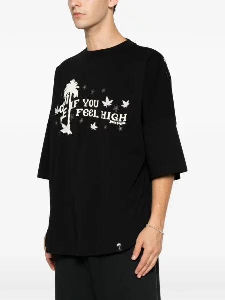 Μπλούζα Palm Angels με σχέδιο μαύρο