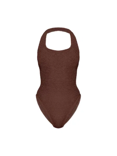 Hunza G Moda plażowa Kobieta ONE SIZE Strój kąpielowy jednoczęściowy Sandy brązowy