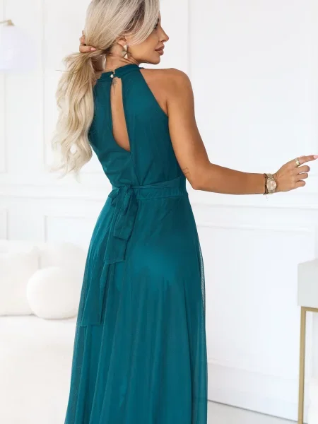 Maksi haljina Numoco Basic zelena