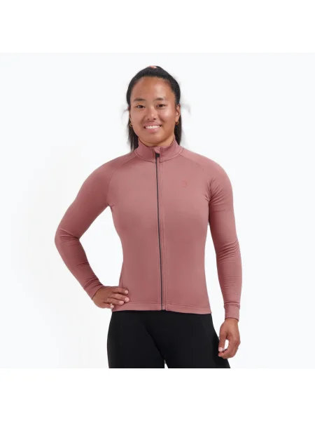 Дамска блуза с дълъг ръкав за колоездене Rogelli Essential II chutney розово