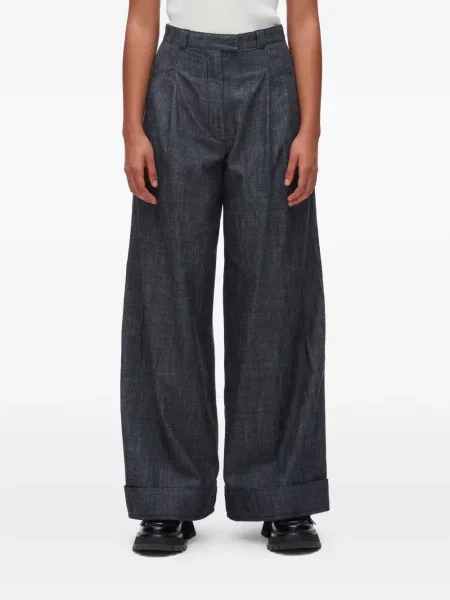 Pantaloni 3.1 Phillip Lim cu picior lat albastru