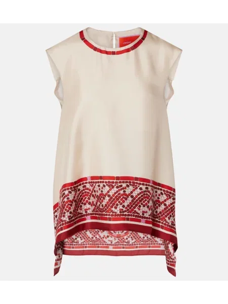 Top La Doublej de mătase cu imagine