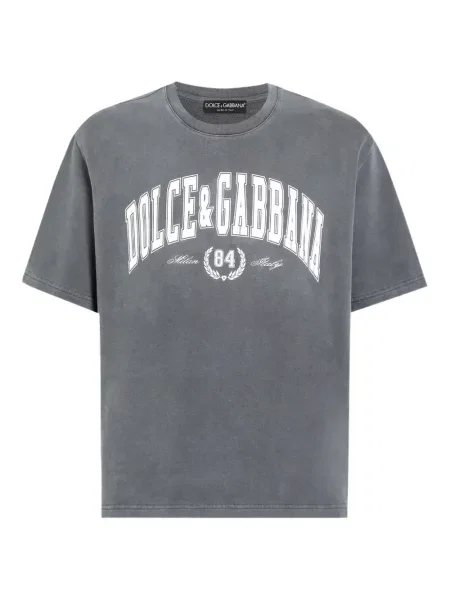 Tricou Dolce & Gabbana cu imagine scurt gri