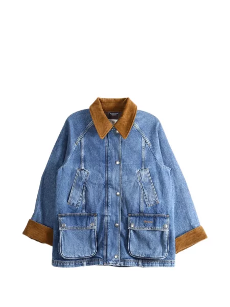 Gulerat geacă de blugi Barbour de catifea cord albastru