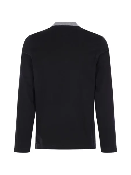 Lung tricou polo Brunello Cucinelli negru