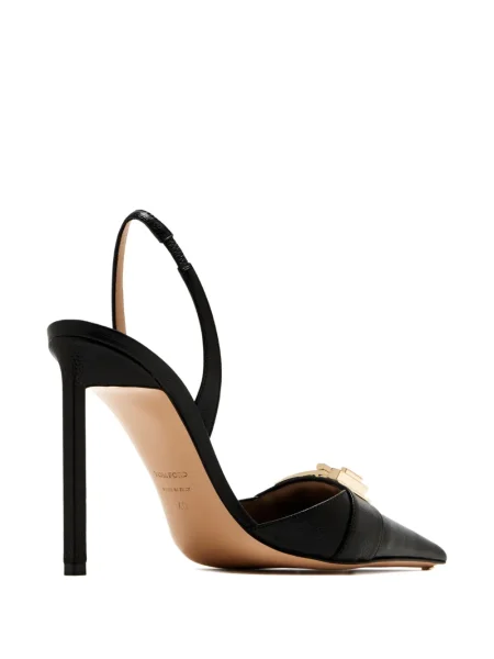 Pantofi cu toc Tom Ford din piele cu cataramă negru