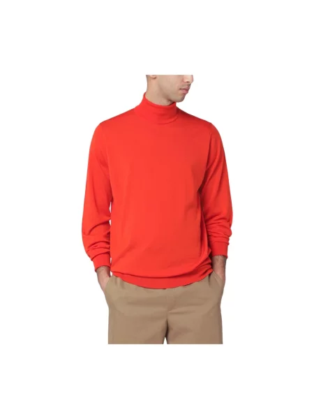 Sweter John Smedley wełniany pomarańczowy