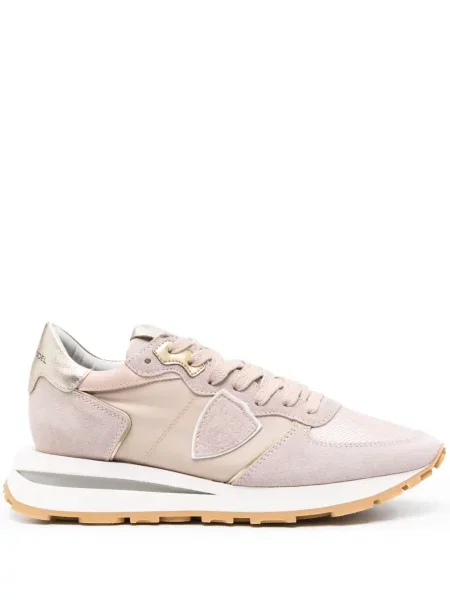Sneakerși Philippe Model Paris cu șireturi din dantelă roz