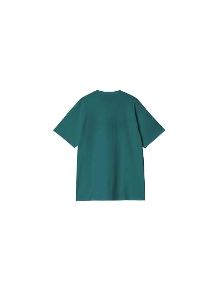 Carhartt WIP S/S Label Script T-Shirt Malachite Mężczyźni Koszulki Carhartt WIP Size: M zielony