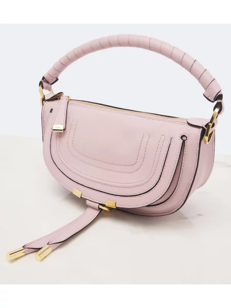 Geantă Chloé din piele violet