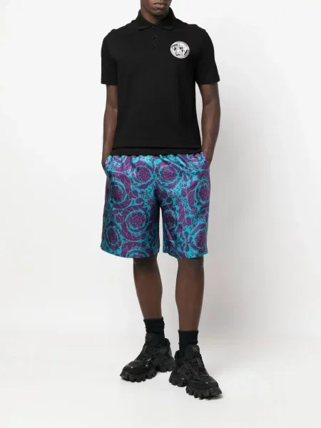 Polo Versace με κέντημα μαύρο