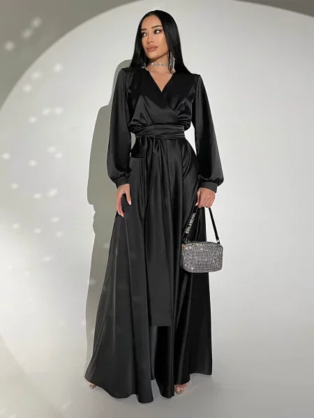 Макси платье Jadone Fashion без косточек черное