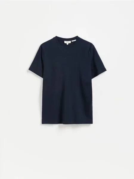 Reserved Tricou regular fit cu adaos de in bleumarin