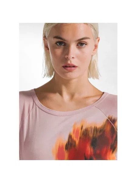 Lung tricou Deha cu mâneci lungi din modal roz