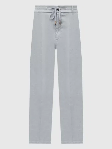 Штани з льоном Peserico блакитні