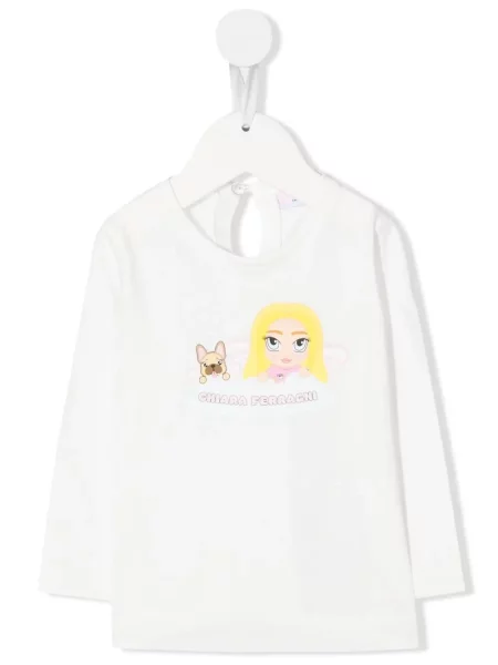 Top dziecięcy Chiara Ferragni biały