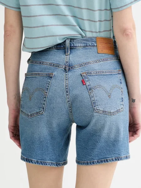 Džínové šortky Levi's MID THIGH modré