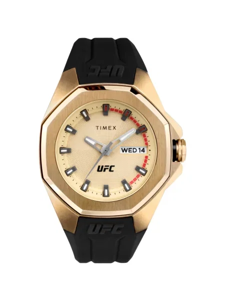 Lniany zegarek Timex czarny