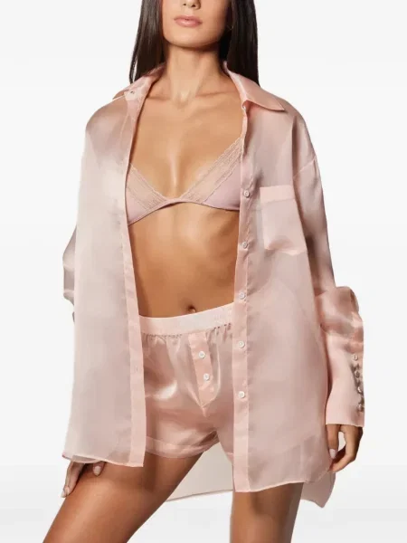 Organza hosszú ing Kiki De Montparnasse rózsaszín