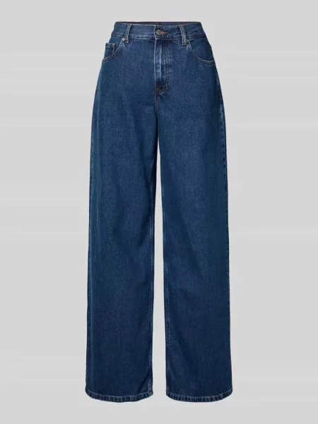 Jeansy z szerokimi nogawkami z czystej bawełny Tommy Hilfiger niebieskie