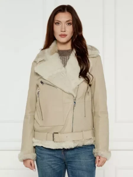 BOSS BLACK De piele geacă SABBINA negru