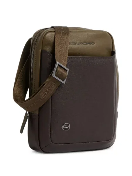 Crossbody torba Piquadro s autogramom smeđa