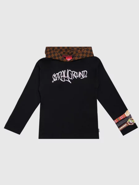 Детский лонгслив Sprayground черный