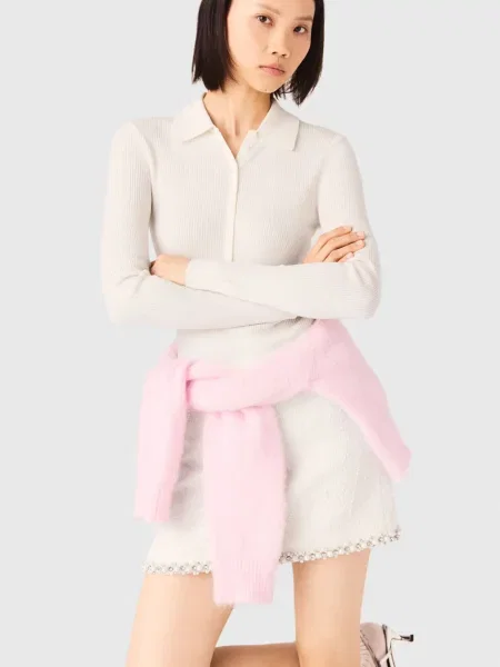 Вовняний светр Maje білий