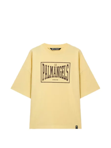 Tricou Palm Angels cu autograf galben
