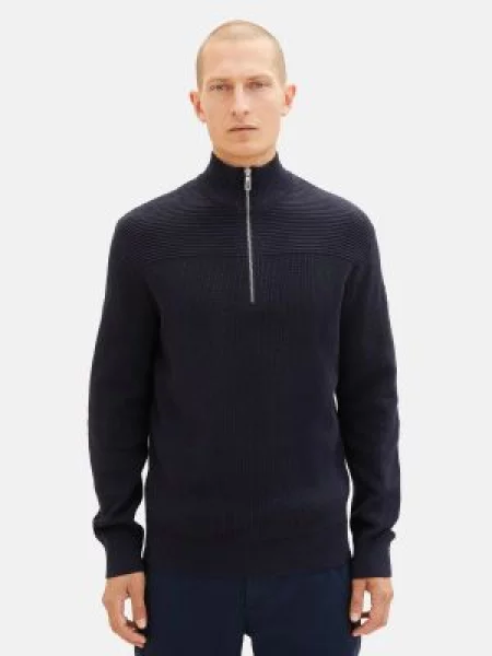 TOM TAILOR Pulover mornarska modra