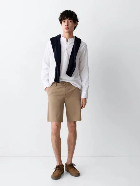 Bermudy Teen XS MANGO TEEN beżowy