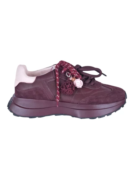 Lniane sneakersy Elena Iachi czerwone