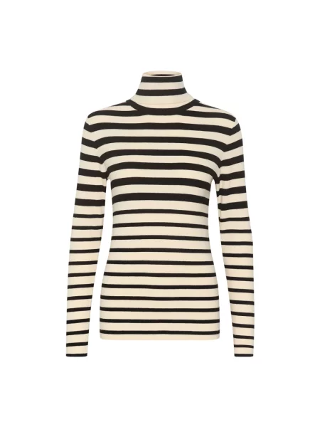 Lniany wielobarwność sweter Soaked In Luxury w paski biały