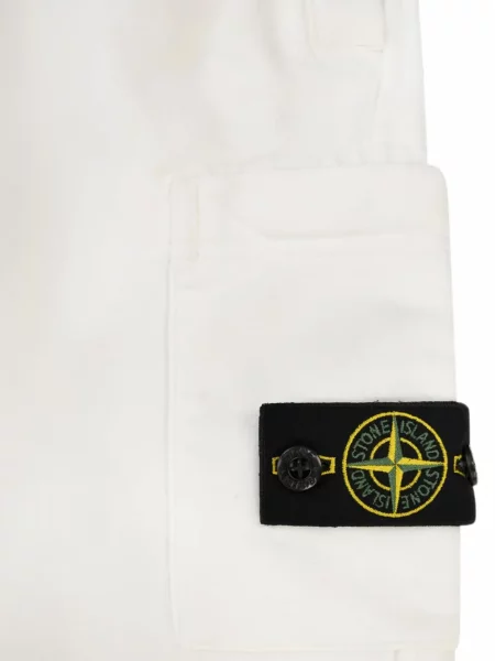 Spodnie cargo dziecięce Stone Island białe