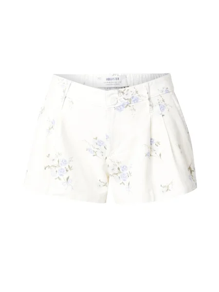 HOLLISTER Kalhoty se sklady v pase modrá / světlemodrá / zelená bílá