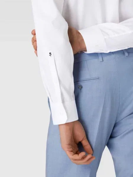 Koszula biznesowa o kroju regular fit z drobnego twillu Seidensticker Regular Fit biała