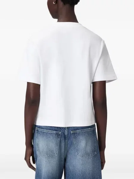 Tricou Allsaints cu broderie alb